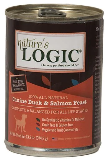 Nature's Logic Canine Grain Free Duck and Salmon Feast Canned Dog Food - Budpants
