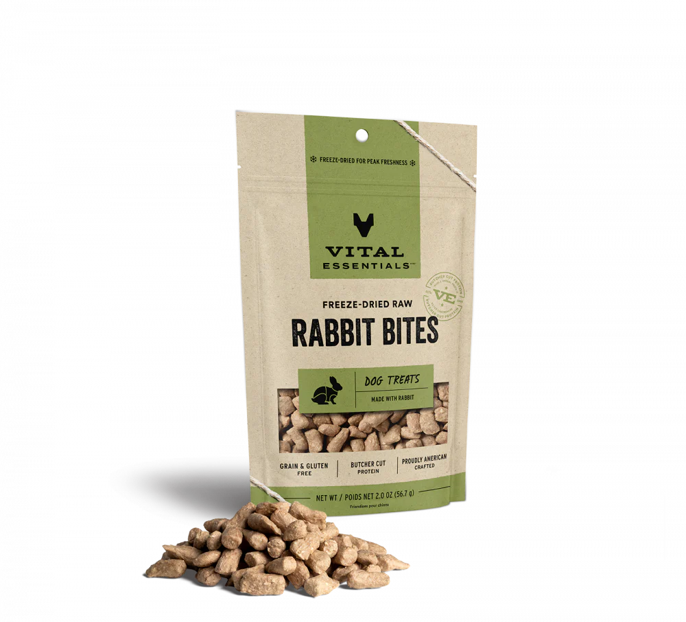 Vital Essentials Freeze Dried Rabbit Bites Vital Treats for Dogs - Budpants