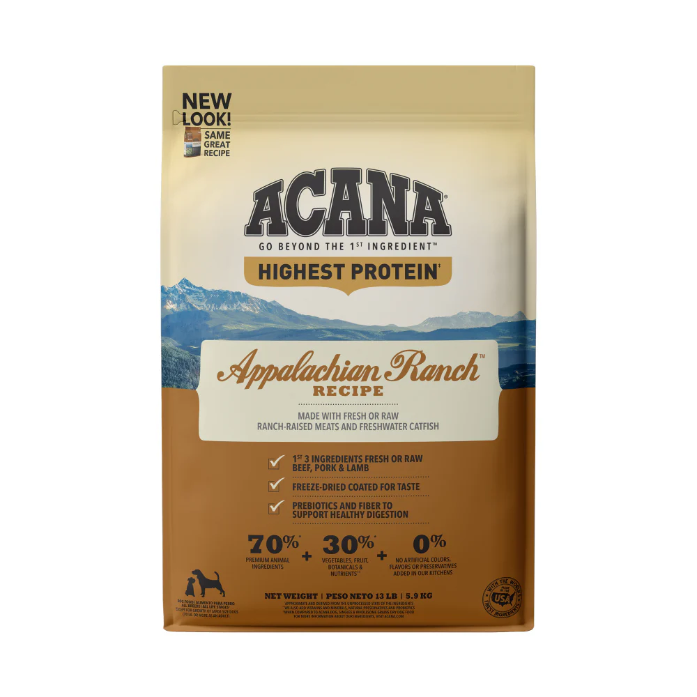ACANA Highest Protein Appalachian Ranch Recipe Dry Dog Food - Budpants