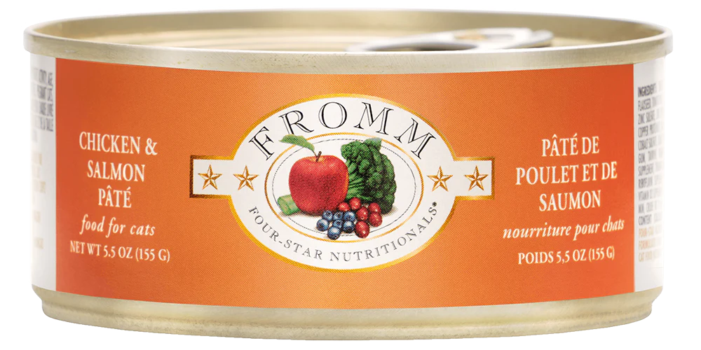 Fromm 4 star Chicken & Salmon Pate' Canned Cat Food 5.5oz - Budpants