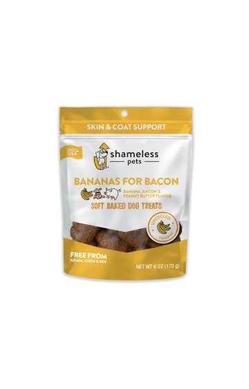 Shameless Dog Bananas for Bacon Soft Baked Treats 6oz - Budpants