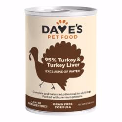Dave's Premium Turkey & Turkey Liver 95% Meat Canned Dog Food - Budpants