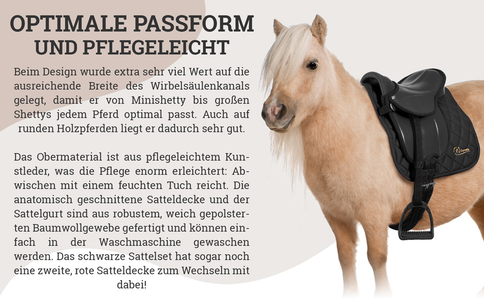 Sella per bambini in legno Pony Shetty