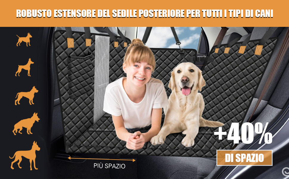 telo per cani auto