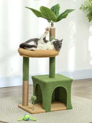  giocattolo graffi soggiorno salotto sala tessuto velluto teddy cotone plastica pp castello cat tre