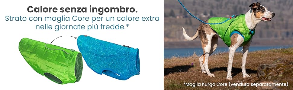 Giacca invernale reversibile, riflettente ed elegante per cani Kurgo Loft