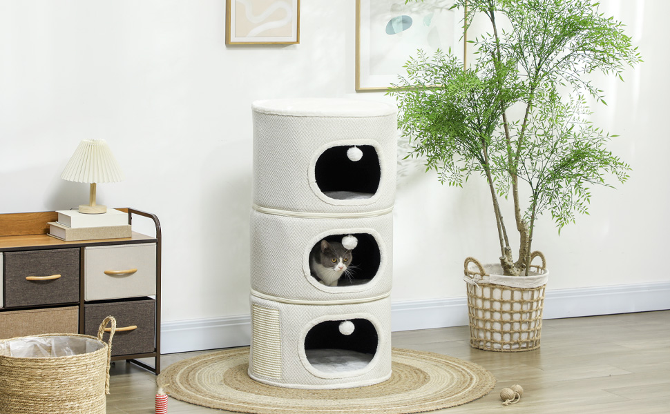 Tonnellata a torre tiragraffi Cat Tower marrone colonna tiragraffi piccola moda